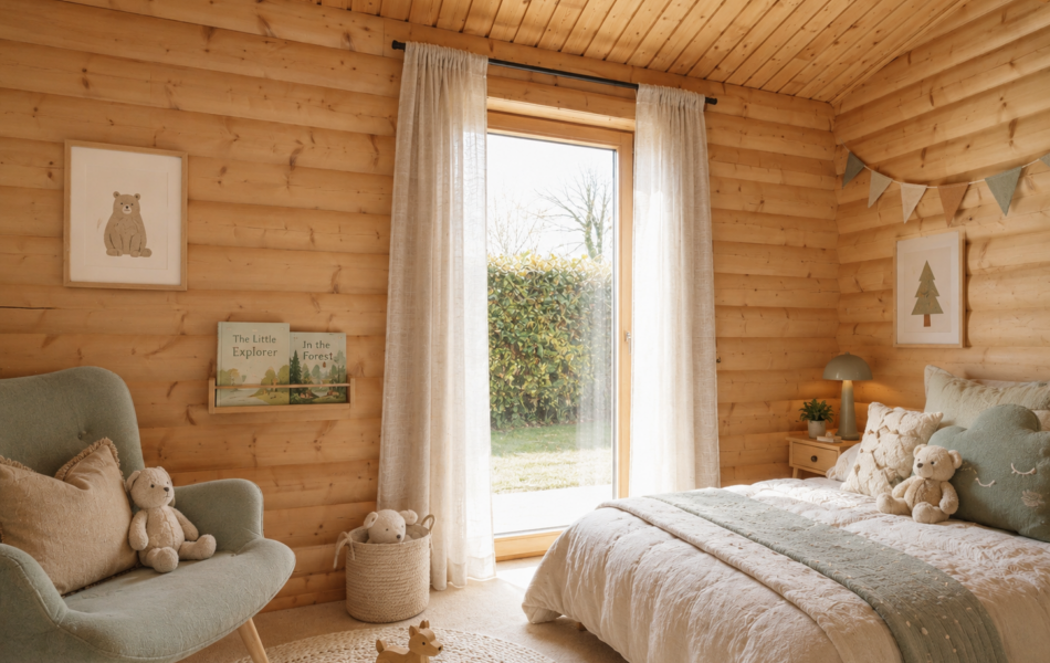 Cozy Scandinavian children s bedroom indoors