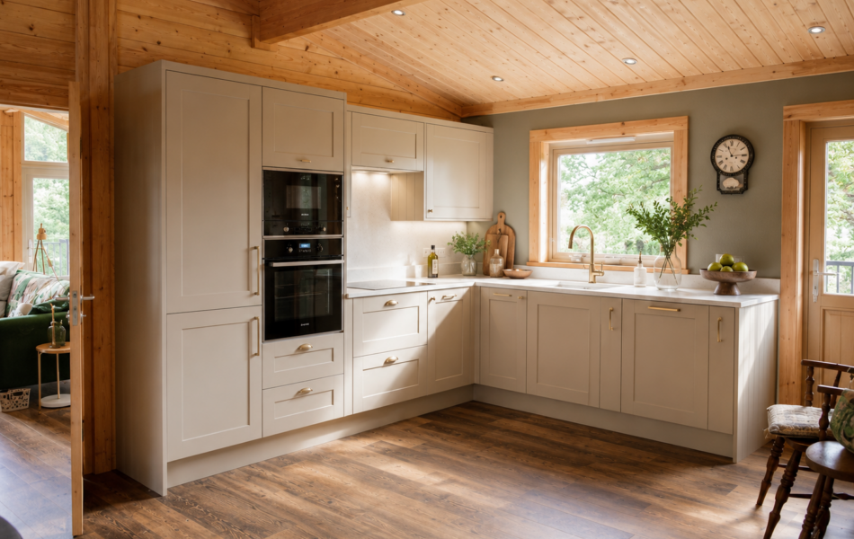 Warm rustic kitchen with modern touches