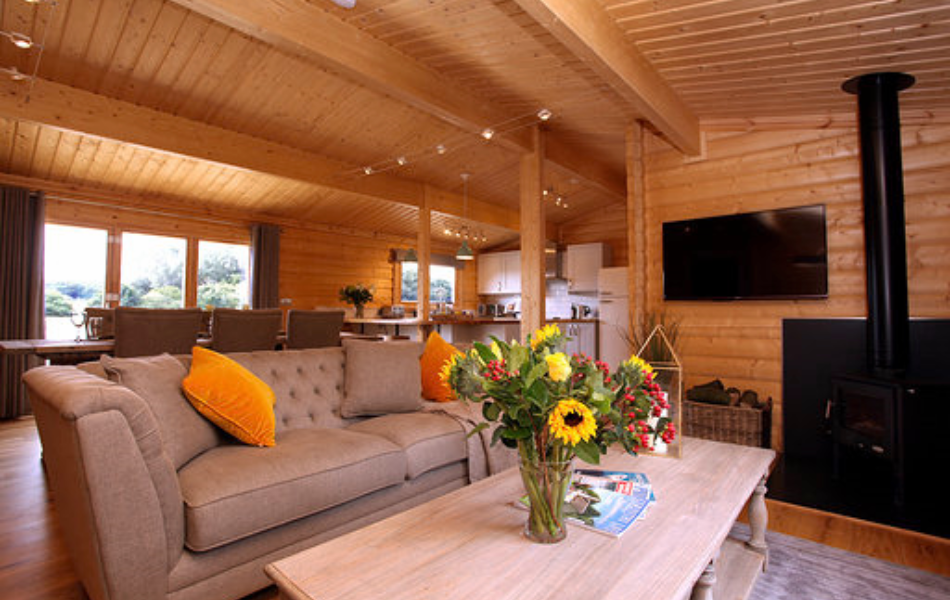 Inside holiday cabin